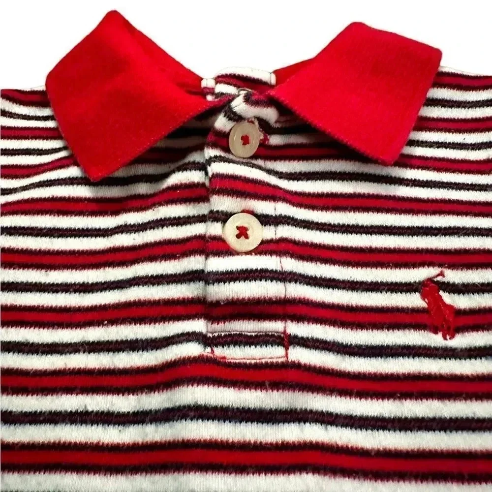 Ralph Lauren | Striped Footed Bodysuit (6 mos) 🐎